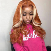 Ronashow 613 Blonde Ginger Body Wave 13*4 Lace Frontal Wig